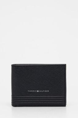 Kožená peňaženka Tommy Hilfiger pánska, tmavomodrá farba, AM0AM13258