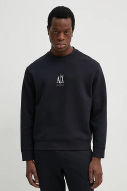 Mikina Armani Exchange pánska, tmavomodrá farba, s nášivkou, XM000368 AF10818