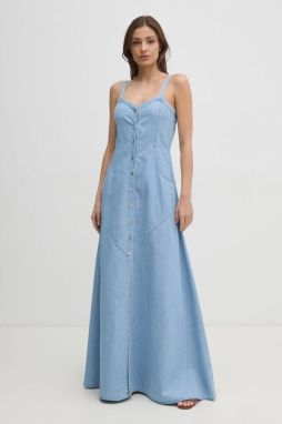 Rifľové šaty Gaudi maxi, áčkový strih, 511BD16003