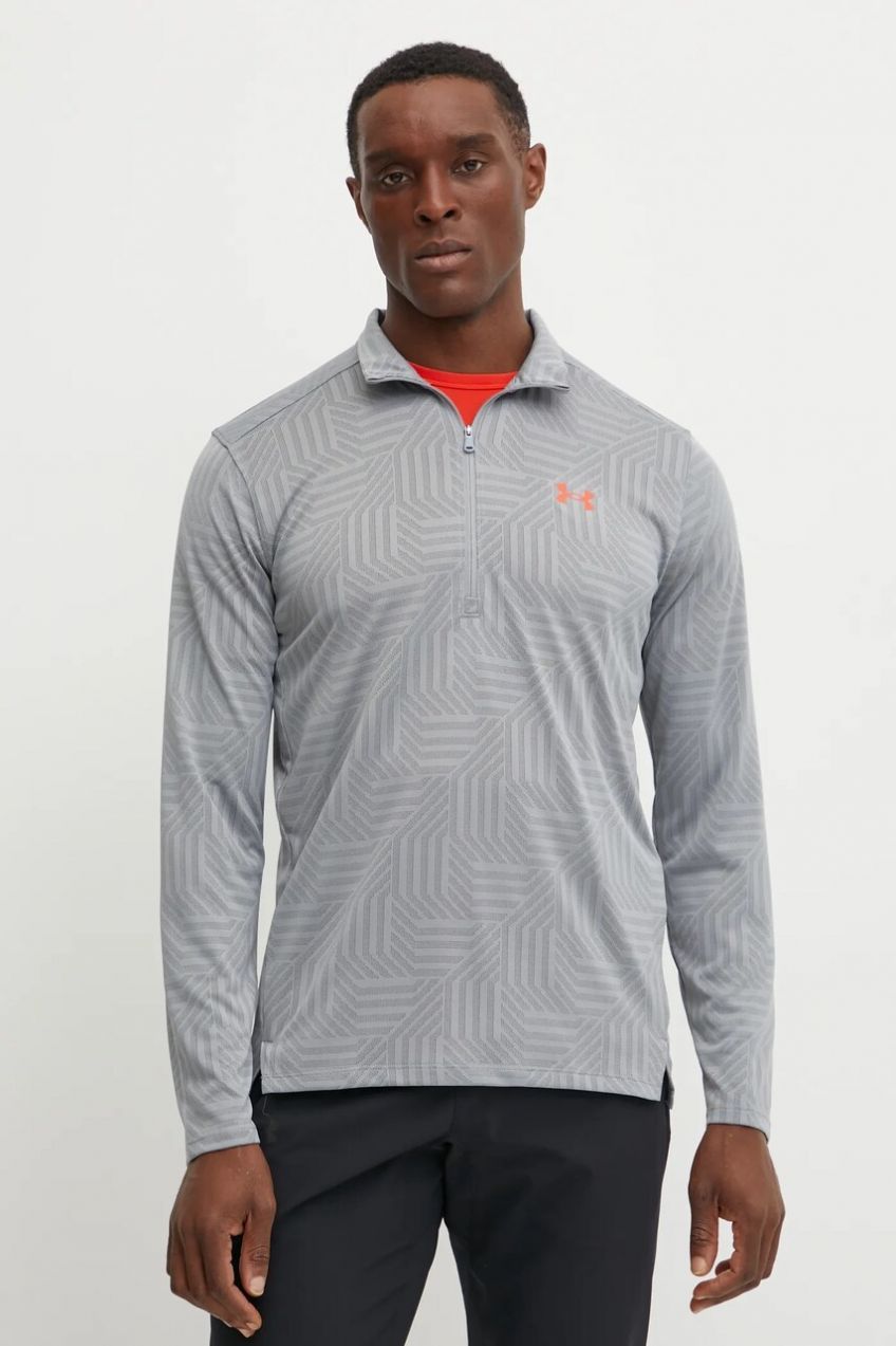 Tréningová mikina Under Armour UA Tech Geotessa šedá farba, vzorovaná, 1385260