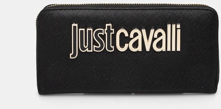 Peňaženka Just Cavalli dámska, čierna farba, 78RA5PB1 ZS766