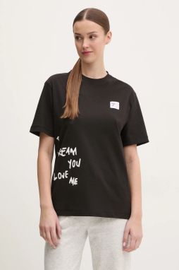 Bavlnené tričko EA7 Emporio Armani dámske, čierna farba, AF13243.7X000032
