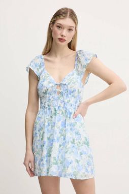 Bavlnené šaty Hollister Co. mini, áčkový strih, KI359-5032