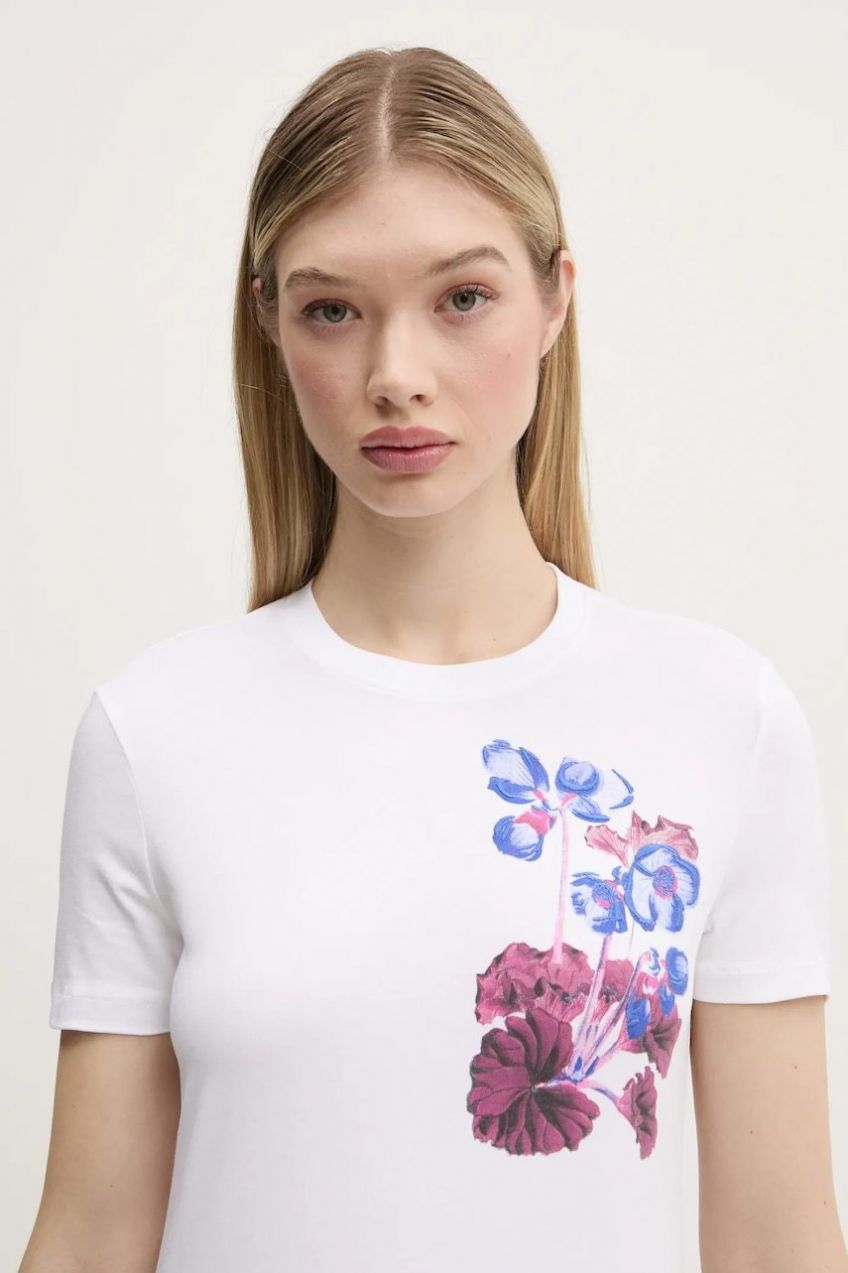 Tričko Desigual BOTANICAL LA dámske, biela farba, 25SWTK48