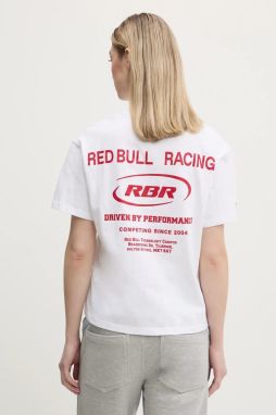 Bavlnené tričko Red Bull Racing x Pepe Jeans CLUB TEE 2 dámsky, biela farba, RL500012