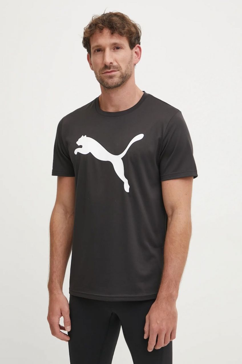 Tréningové tričko Puma Tad Essentials Solid Cat čierna farba, s potlačou, 525921