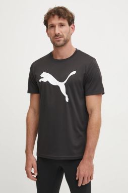 Tréningové tričko Puma Tad Essentials Solid Cat čierna farba, s potlačou, 525921