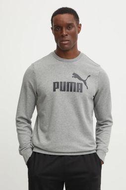 Mikina Puma pánska, šedá farba, s potlačou, 682560