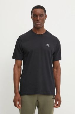 Bavlnené tričko adidas Originals Trefoil pánske, čierna farba, jednofarebné, JI8545