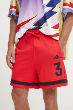 Šortky adidas US Sports pánske, červená farba, JD8089