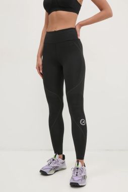 Tréningové legíny adidas by Stella McCartney TruePace čierna farba, s potlačou, JF3798