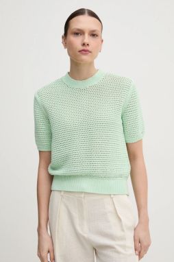 Tričko Tommy Hilfiger dámske, zelená farba, WW0WW45950