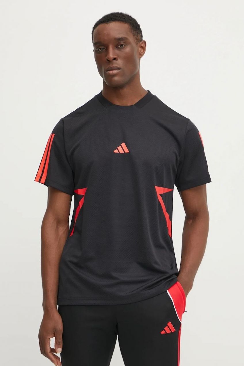 Tričko adidas Tiro pánske, čierna farba, s potlačou, JC8052