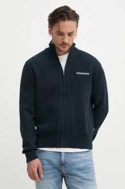 Bavlnený kardigán Guess Jeans pánsky, tmavomodrá farba, M5RR30 Z3HM1