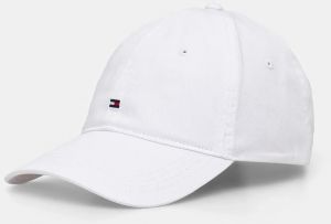 Bavlnená šiltovka Tommy Hilfiger biela farba, jednofarebná, AW0AW17131