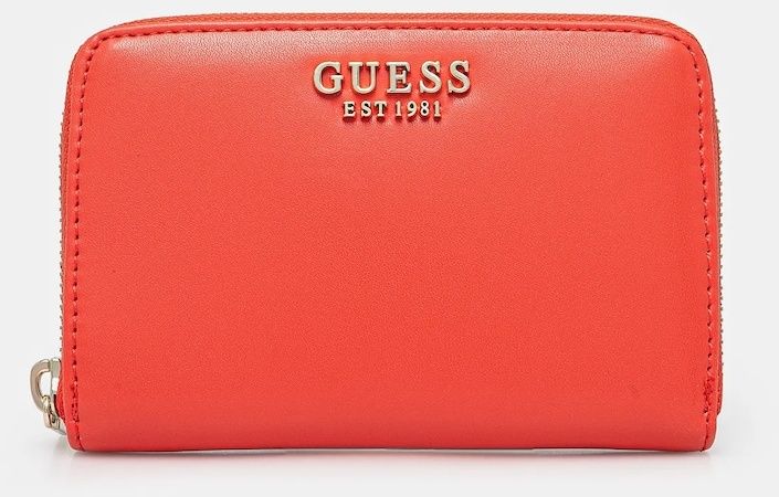 Peňaženka Guess LAUREL dámska, oranžová farba, SWVC85 00140