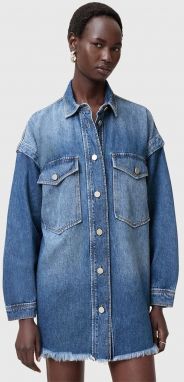 Rifľové šaty AllSaints FAYE mini, oversize, W023DC