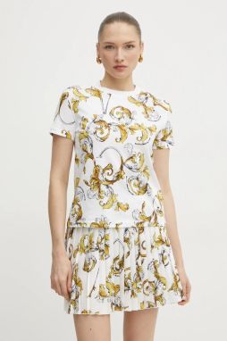 Tričko Versace Jeans Couture dámske, biela farba, 78HAH613 JS458