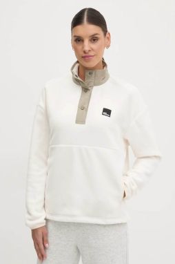 Fleecová mikina Jack Wolfskin Sumetro dámska, béžová farba, jednofarebná, A64110