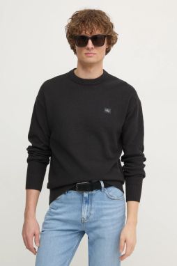 Sveter Calvin Klein Jeans pánsky, čierna farba, J30J326746