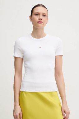 Tričko Calvin Klein Jeans dámske, biela farba, J20J225245