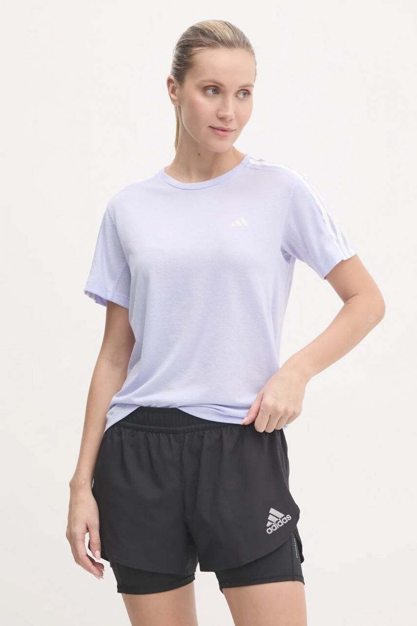 Bežecké tričko adidas Performance Own The Run fialová farba, JD2276