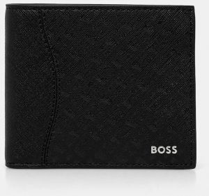 Kožená peňaženka BOSS pánska, čierna farba, 50542388