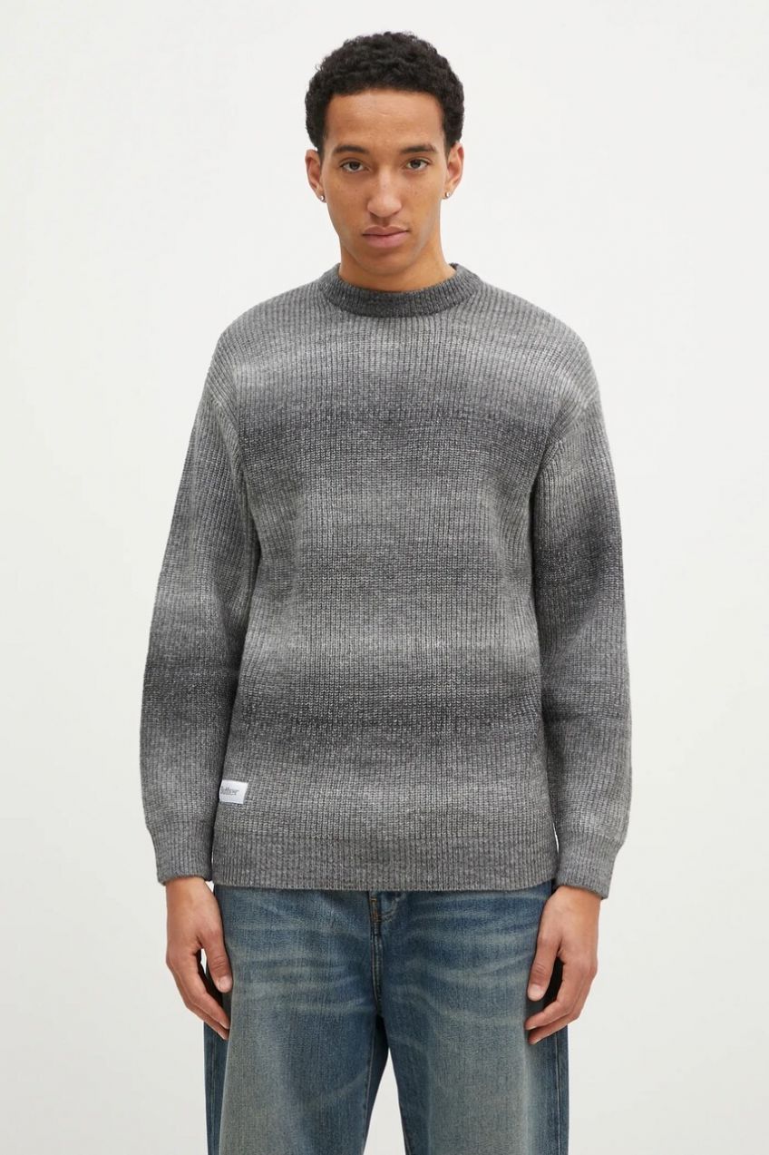 Sveter Butter Goods Beams Knit Sweater pánsky, šedá farba, BG243301