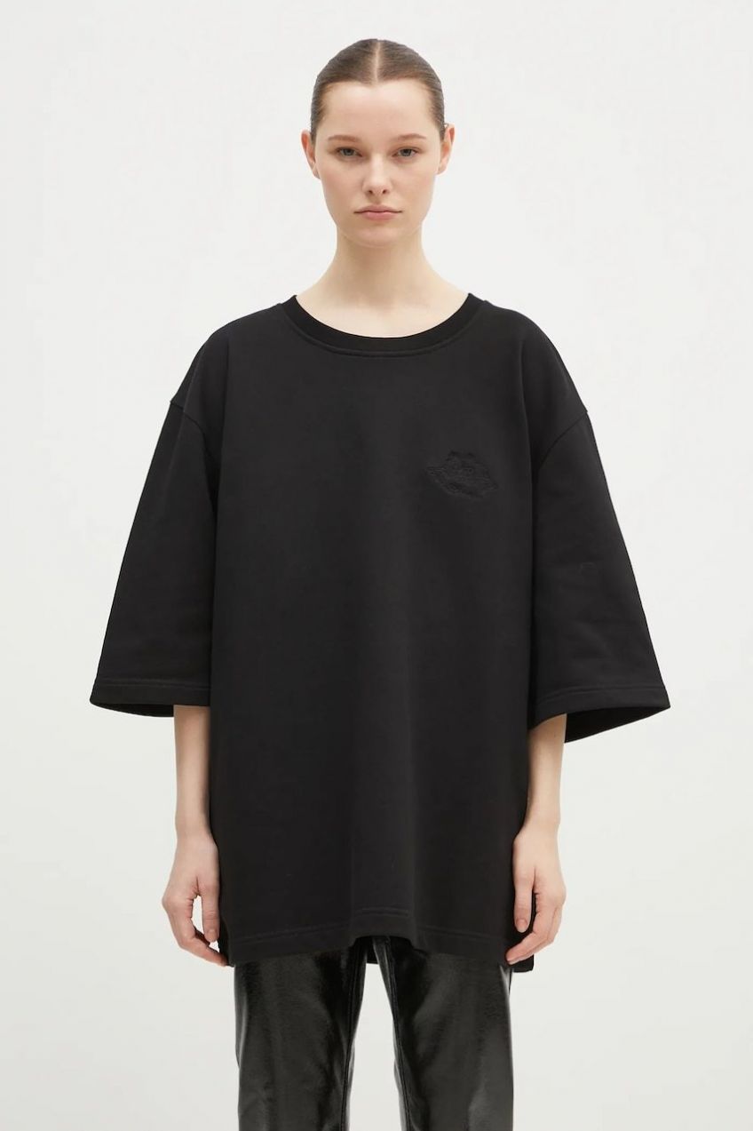 Bavlnené tričko Fiorucci Angel dámske, čierna farba, U01FPSCR109CJ05BK01