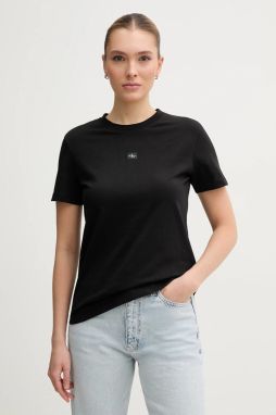 Bavlnené tričko Calvin Klein Jeans dámske, čierna farba, J20J225243