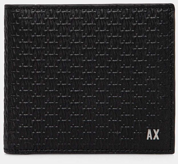 Kožená peňaženka Armani Exchange pánska, čierna farba, 958097 4R847