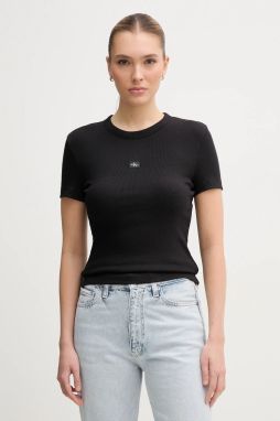 Tričko Calvin Klein Jeans dámske, čierna farba, J20J225245