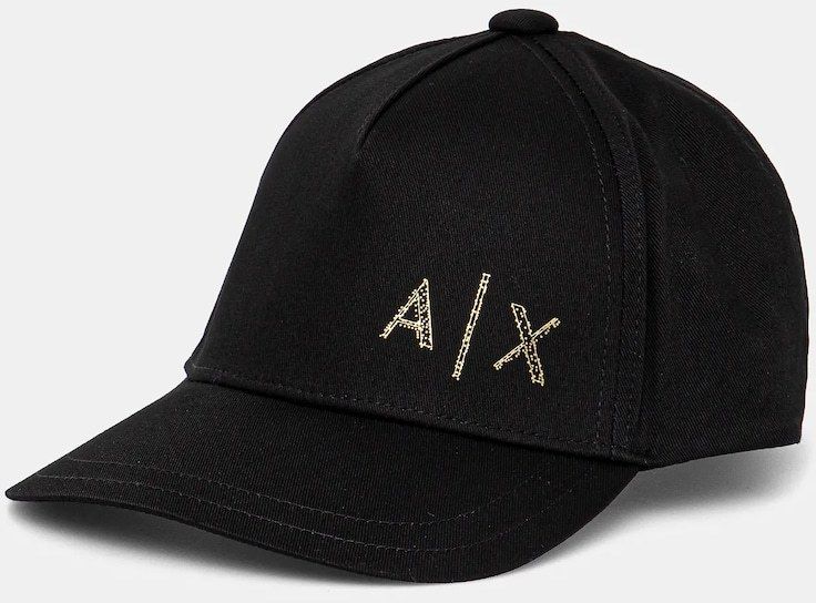 Bavlnená šiltovka Armani Exchange čierna farba, s potlačou, XM000282 AF12102