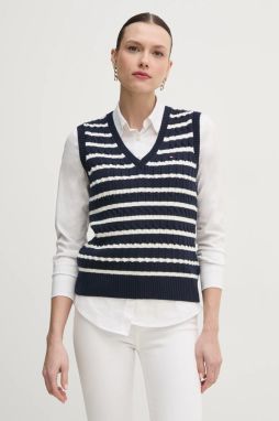 Sveter Tommy Hilfiger dámsky, tmavomodrá farba, WW0WW45220