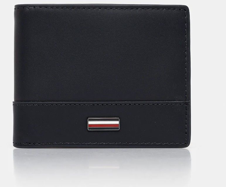 Kožená peňaženka Tommy Hilfiger pánska, tmavomodrá farba, AM0AM13244