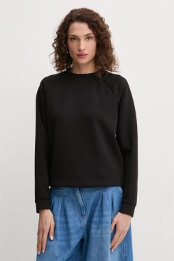 Mikina Armani Exchange dámska, čierna farba, s nášivkou, XW000826 AF13397