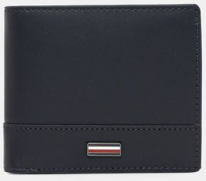 Kožená peňaženka Tommy Hilfiger pánska, tmavomodrá farba, AM0AM13246