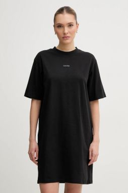 Bavlnené šaty Calvin Klein Jeans čierna farba, mini, oversize, J20J225289
