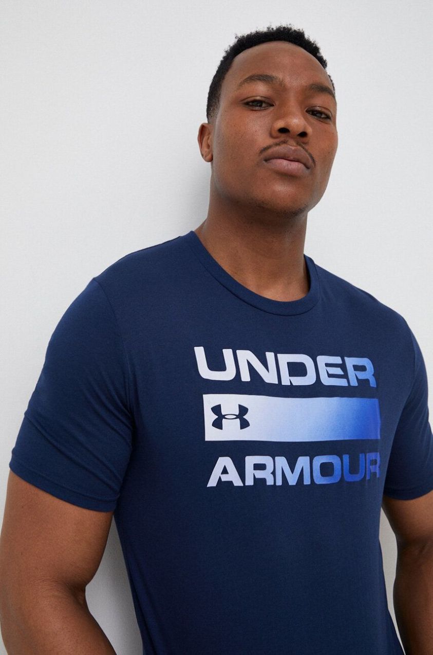 Tréningové tričko Under Armour Team Issue Wordmark tmavomodrá farba, s potlačou, 1329582