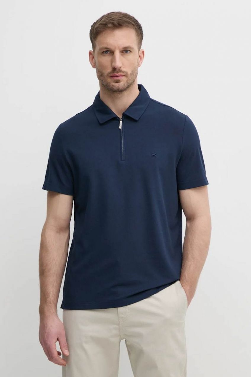 Polo tričko Michael Kors pánske, tmavomodrá farba, jednofarebné, CS552HOHFK