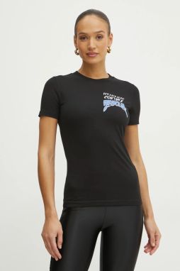Tričko Versace Jeans Couture dámske, čierna farba, 78HAHC07 CJ02C