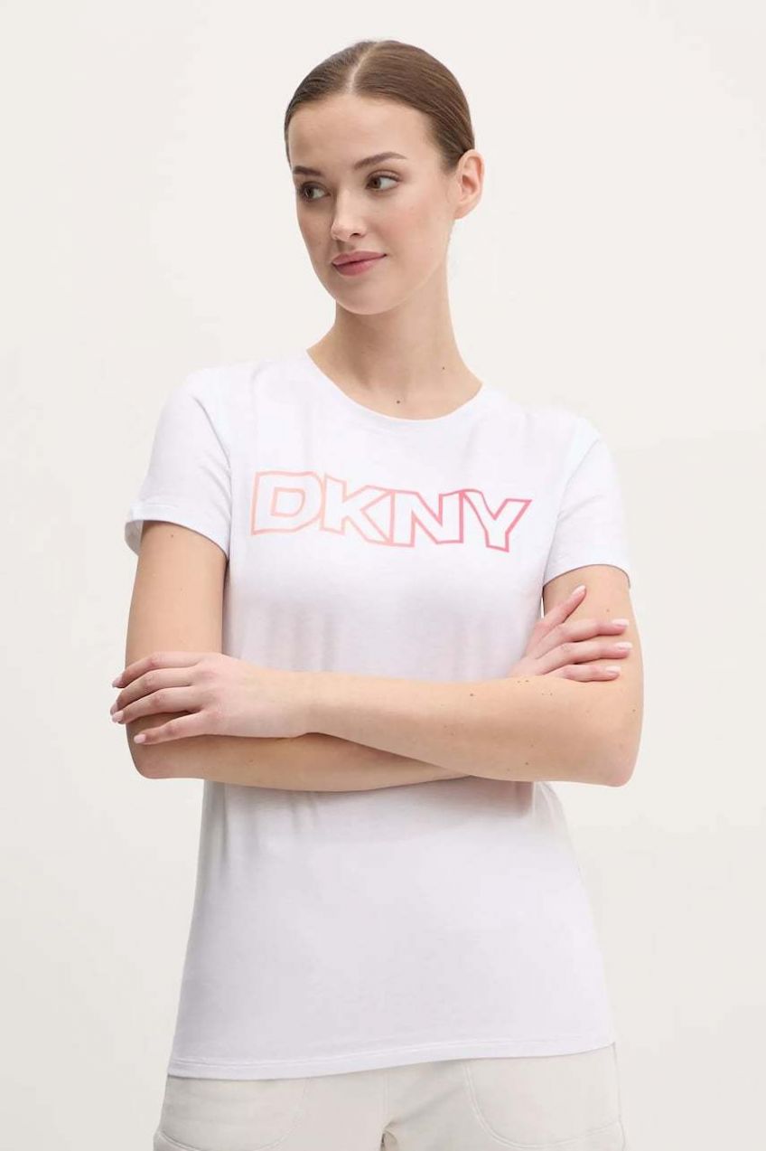 Tričko Dkny dámske, biela farba, DP5T1193