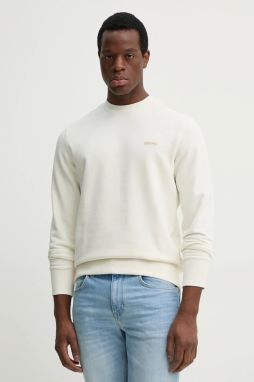 Bavlnená mikina Calvin Klein Jeans pánska, béžová farba, jednofarebná, J30J327530