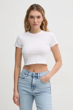 Tričko Calvin Klein Jeans dámske, biela farba, J20J225237