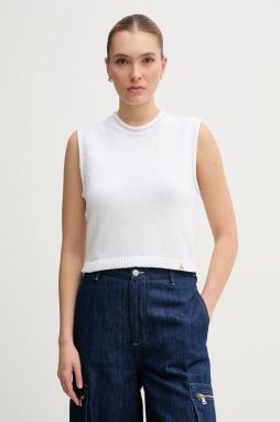 Vesta Calvin Klein Jeans dámska, biela farba, J20J225226