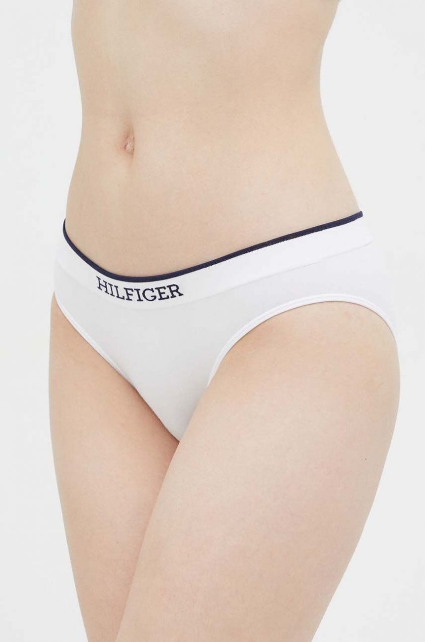 Nohavičky Tommy Hilfiger biela farba, UW0UW04808