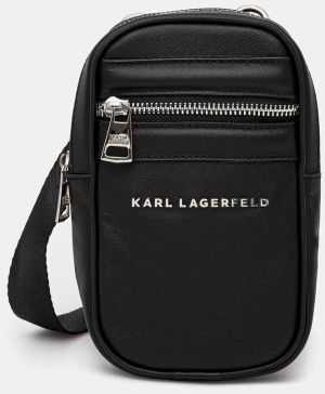 Kožená taška Karl Lagerfeld čierna farba, 551455.815922