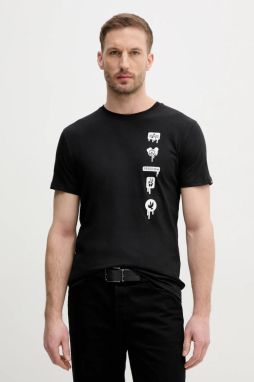 Bavlnené tričko Alpha Industries Freedom T pánske, čierna farba, s potlačou, 156539