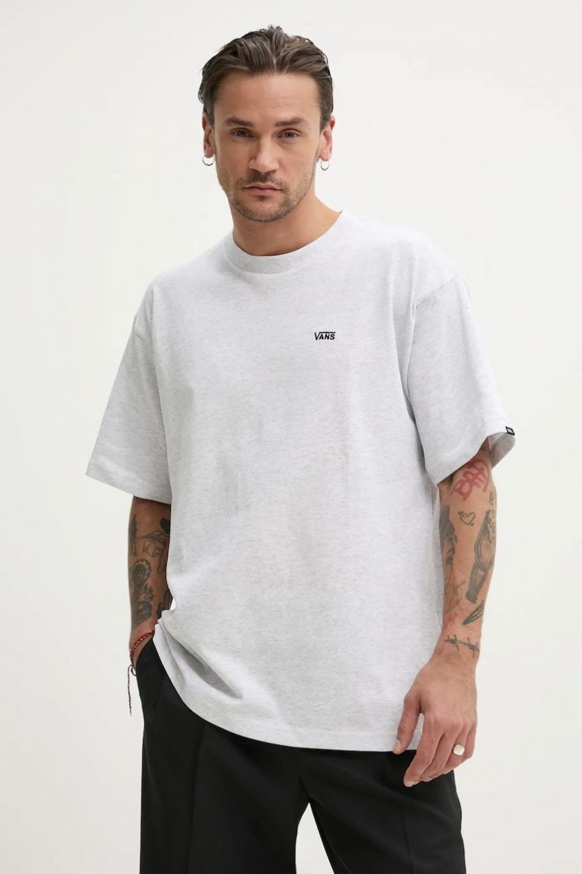 Tričko Vans pánske, šedá farba, jednofarebné, VN000P1P1QI1