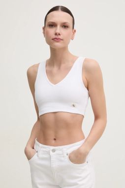 Top Calvin Klein Jeans biela farba, J20J225308